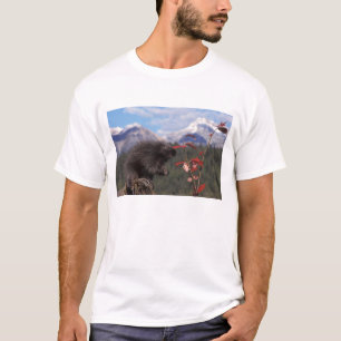 Common porcupine feeding on high brush cranberry T-Shirt