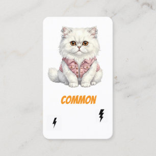 Common Punk Cat-Collector Card-White Rebel Business Card