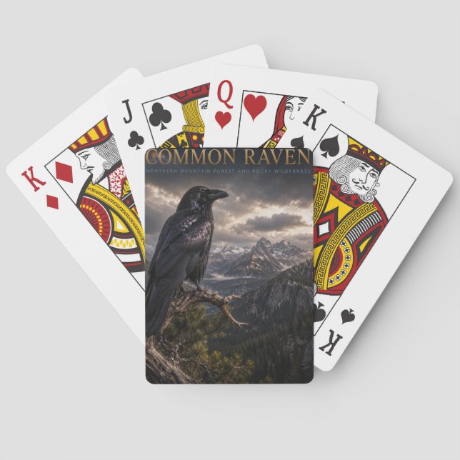Common Raven Mountain Wilderness ANIMALS Poker Playing Cards (Back)
