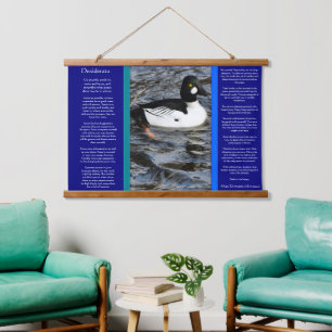 Common Ring-necked Duck Looking Duck  Desiderata  Hanging Tapestry