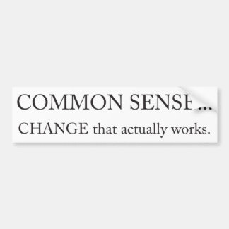 COMMON SENSE Bumper sticker