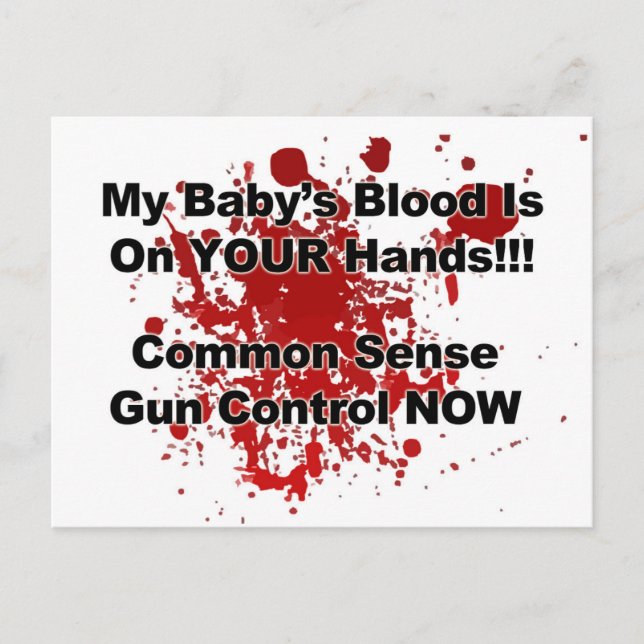 Common Sense Gun Control Now Postcard (Front)