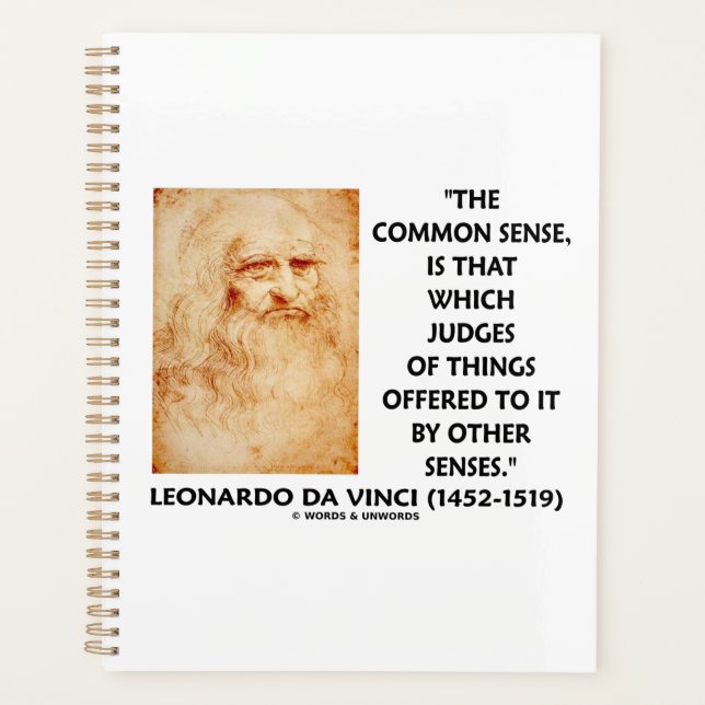 Common Sense Judges Of Things Leonardo da Vinci Planner (Front)