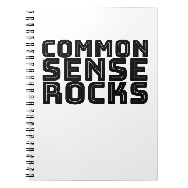 Common Sense - Logic Humour Notebook (Front)