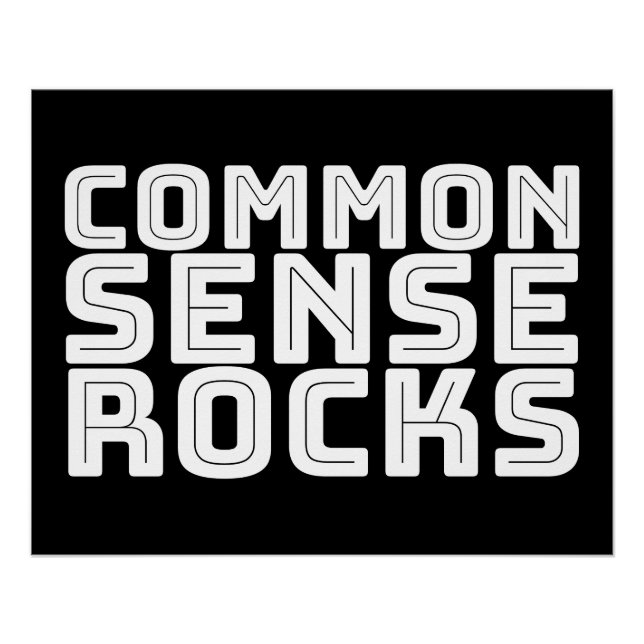 Common Sense - Logic Humour Poster (Front)