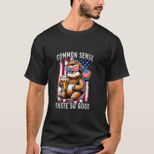 Common Sense Taste So Good Sloth Beer 4th of July T-Shirt