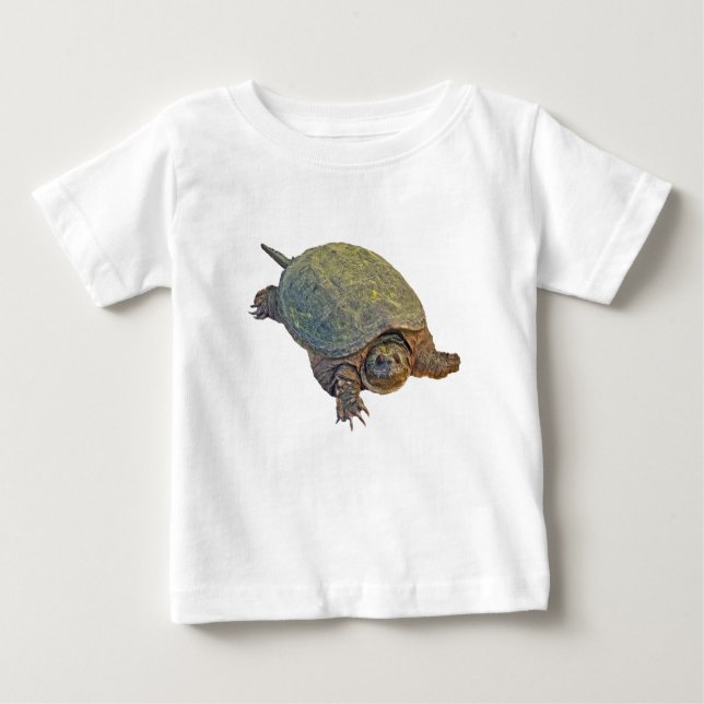Common Snapping Turtle - Chelydra serpentina Baby T-Shirt (Front)