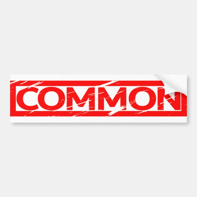 Common Stamp Bumper Sticker (Front)