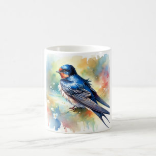 Common Swallow 040924AREF151 - Watercolor Coffee Mug