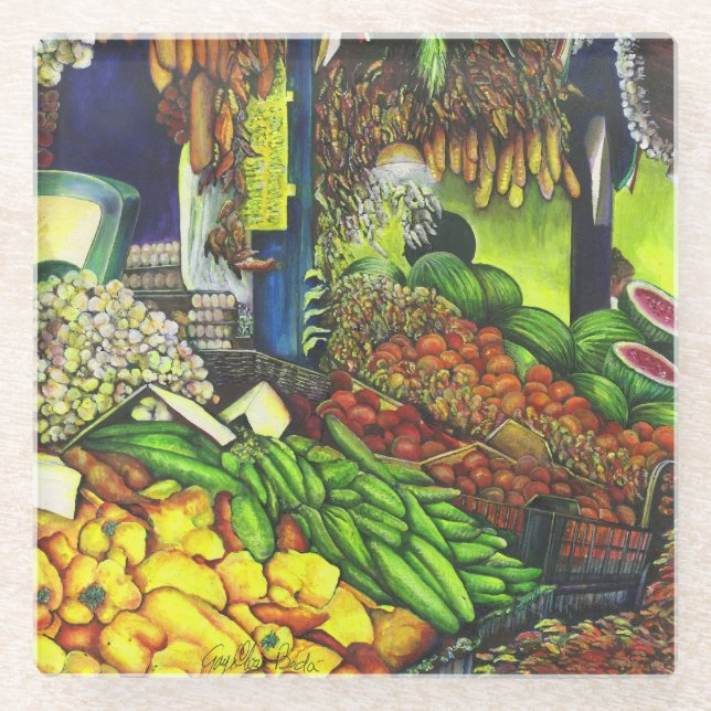 Common Threads of Human Interactions, Budapest Glass Coaster (Front)