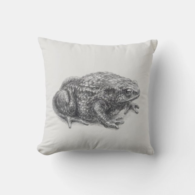 'Common toad (version without name)' Cushion (Front)
