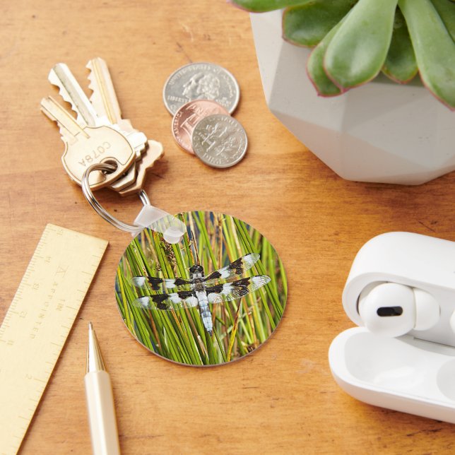 Common Whitetail Dragonfly Photo Key Ring (Desk)