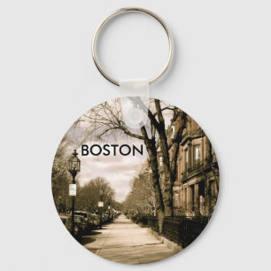 Commonwealth Avenue Neighbourhood (sepia) Key Ring