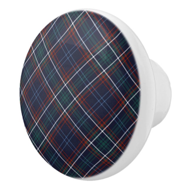 Commonwealth of Massachusetts Tartan Ceramic Knob (Right)