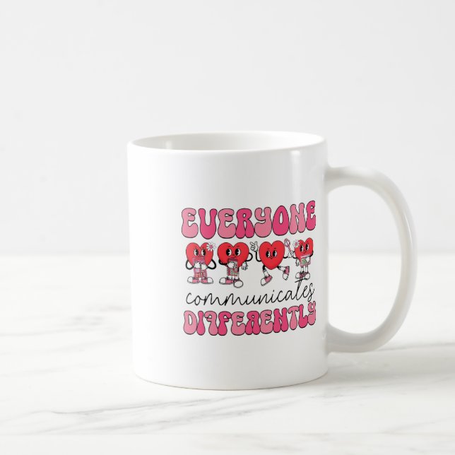 Communicates Candy Speech Language Pathologist Val Coffee Mug (Right)