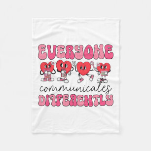 Communicates Candy Speech Language Pathologist Val Fleece Blanket