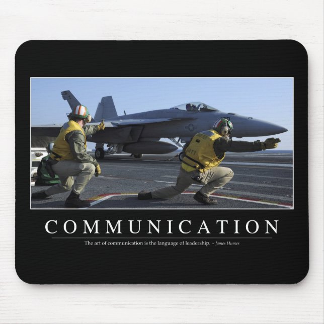 Communication: Inspirational Quote Mouse Pad (Front)