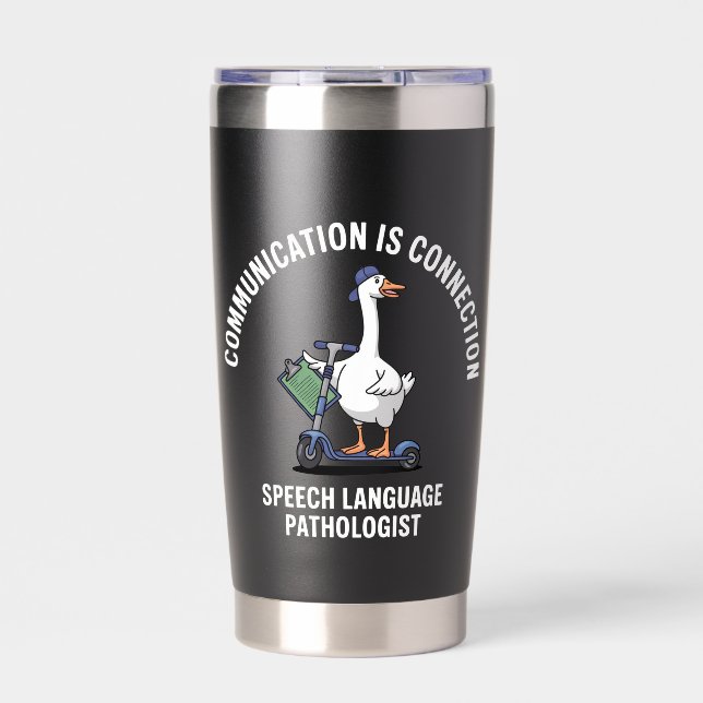 Communication Is Connection Speech Language Goose Insulated Tumbler (Front)