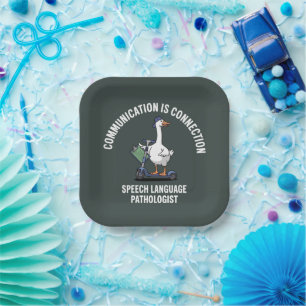 Communication Is Connection Speech Language Goose Paper Plate