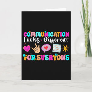 Communication Looks Different For Everyone Autism Card