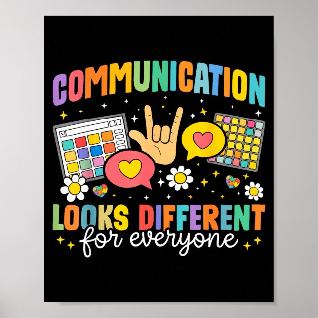 Communication looks different for everyone autism poster (Front)