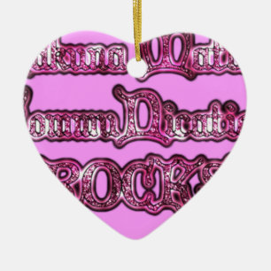 Communication Rocks Pink Hakuna Matata .png Ceramic Ornament
