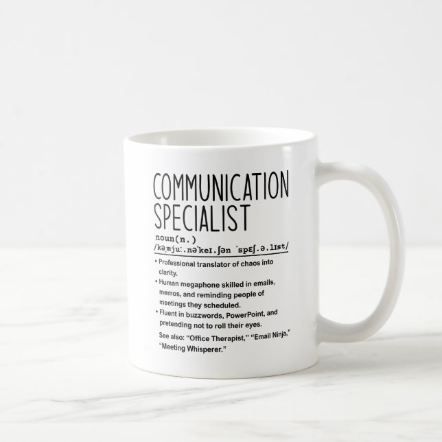 Communication specialist coffee mug (Right)