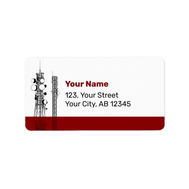 Communication Towers Label (Front)