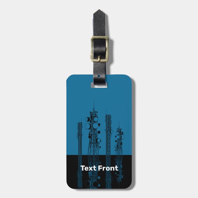 Communication Towers Luggage Tag (Front Vertical)