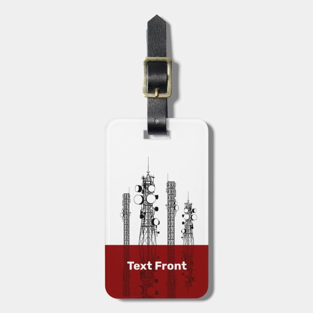 Communication Towers Luggage Tag (Front Vertical)