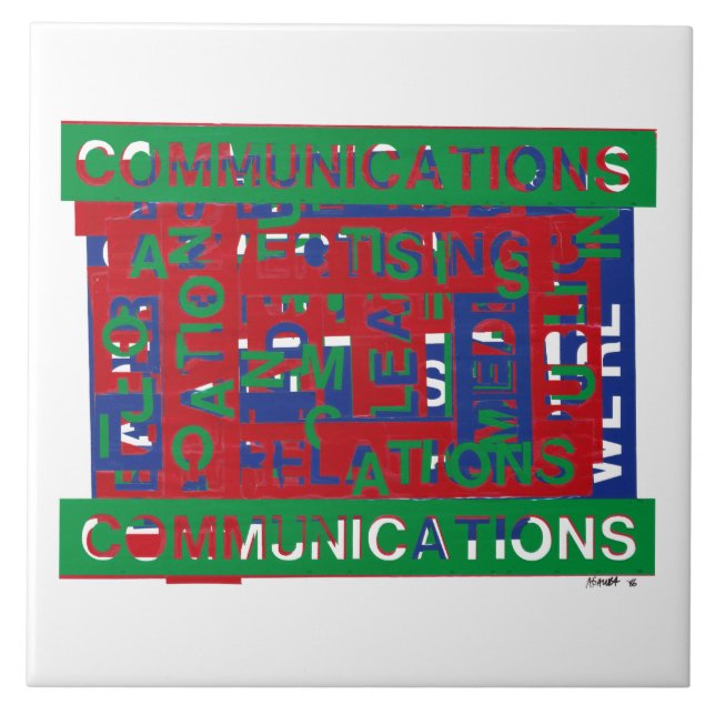 Communications Breakdown Ceramic Tile (Front)