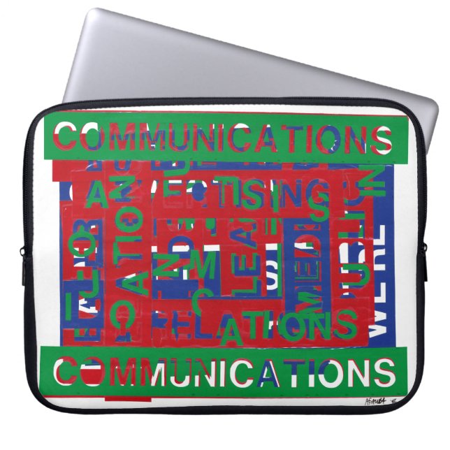 Communications Breakdown Laptop Sleeve (Front)