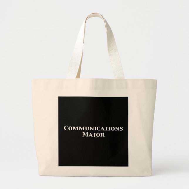 Communications Major Gifts Large Tote Bag (Front)