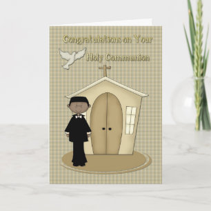 Communion African American Boy Card