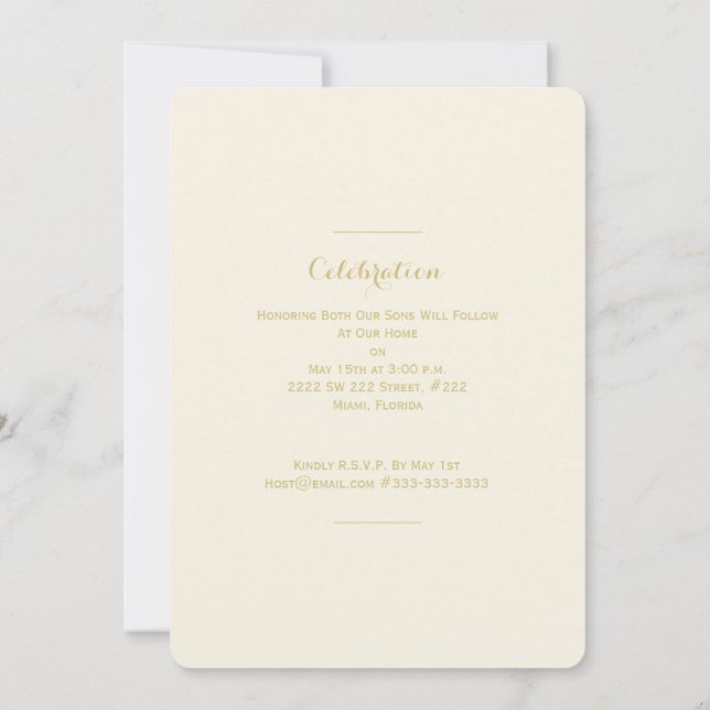 Communion and Confirmation Chalice Invitation (Back)