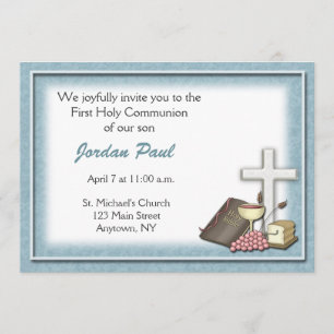 Communion Blue Invitation