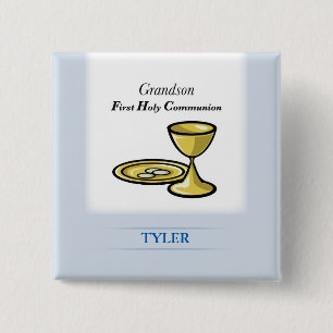 Communion Body and Blood Grandson 15 Cm Square Badge