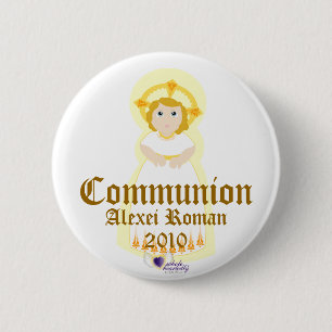 Communion Button- Customise 6 Cm Round Badge