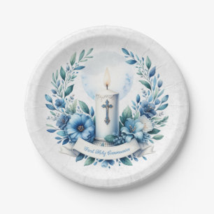 Communion Candle First Holly Communion Paper Plate