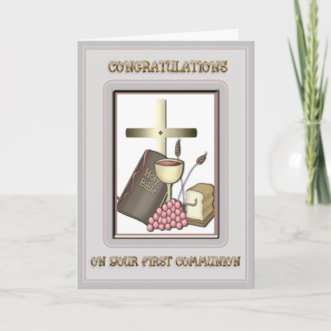 Communion Congratulations Card (Front)