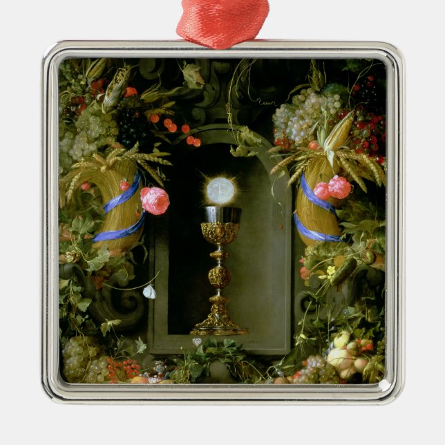 Communion cup and host metal tree decoration (Front)