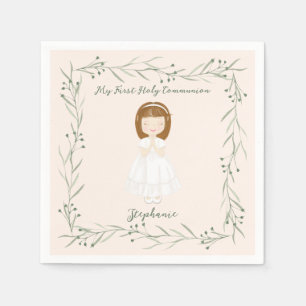 Communion Girl Praying Napkin
