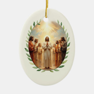 Communion of Saints God's Peace and Blessings Ceramic Ornament