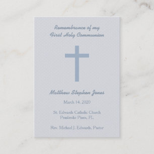 Communion Pastel Blue Cross Business Card