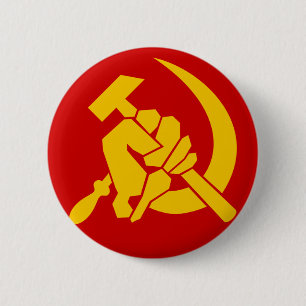 COMMUNISM 6 CM ROUND BADGE