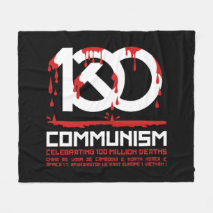 Communism, celebrating 100 million deaths fleece blanket