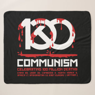 Communism, celebrating 100 million deaths sherpa blanket