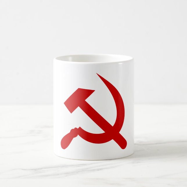 Communism hammer and sickle symbol coffee mug (Center)