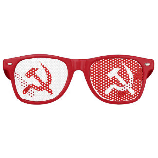 Communism hammer and sickle symbol retro sunglasses