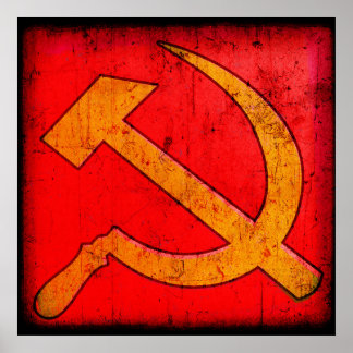 Communism USSR Hammer and Sickle Poster